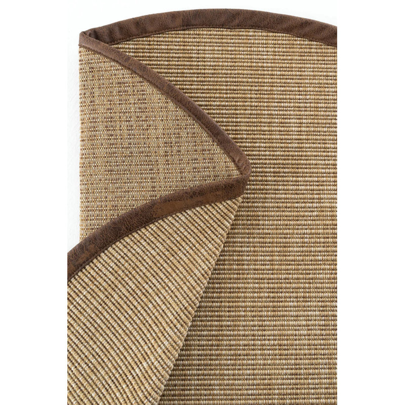 Tapara Leather Medusa Border Round Sisal Carpet, Round 11'6"
