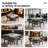 Microcrystalline Stone Square White Dining Table Set With 4 Chairs-127255401-127255399