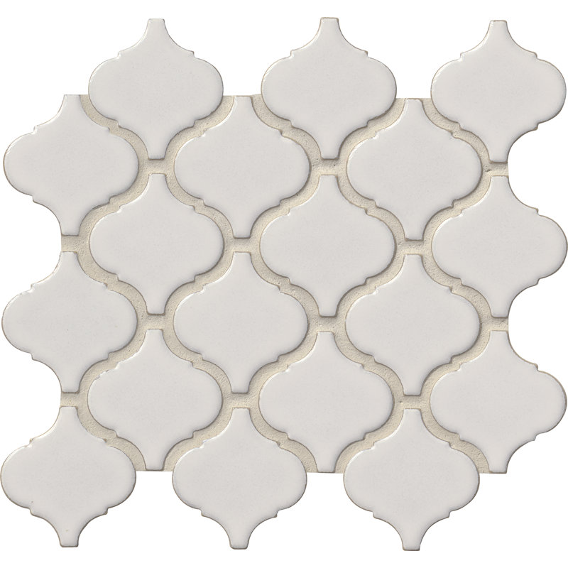 Marabella Lantern 12 in. x 12 in. Glossy Porcelain Mosaic Floor and Wall Tile