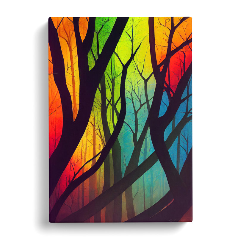 Vibrant Forest - Wrapped Canvas Print, 60cm H x 40cm W x 3cm D