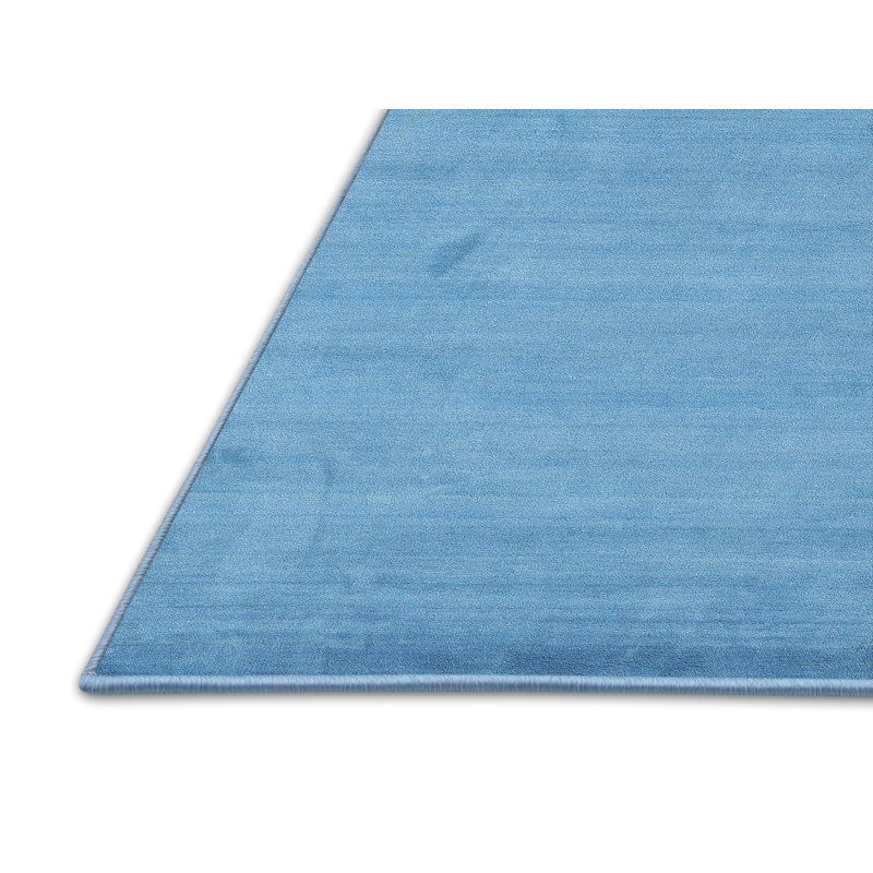Tapis de zone bleu contemporain, Rectangle 8 pi x 10 pi