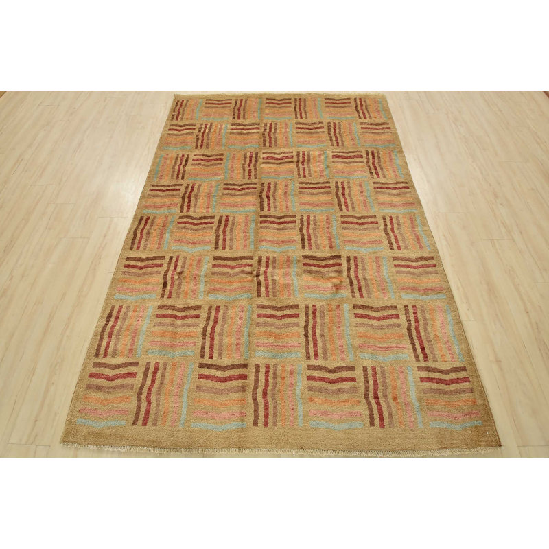 Tapis unique en laine nouvel âge 5 pi 8 po x 8 pi 4 po Muscott