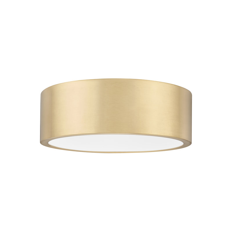 Plafonnier encastré 1 lumière 12,25 po Silvio, Doré