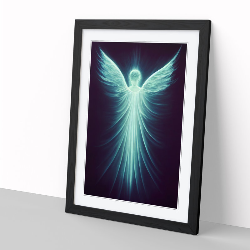 Angel Spray Framed Print, Black Framed, 64cm H x 46cm W x 2cm D