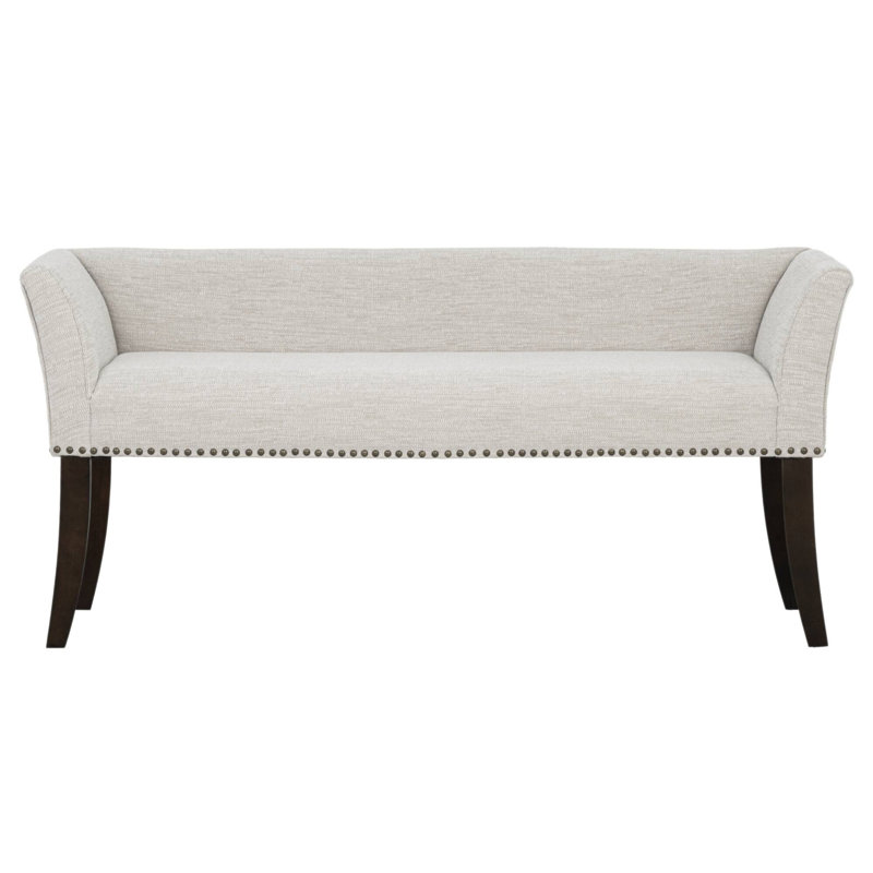 Welburn Upholstered Bench Cream, Cream