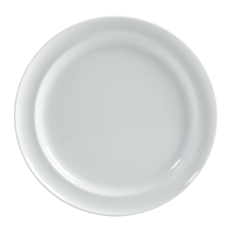 Martha Whiteware 12 Pieces Dinnerware Set, Service For 4, White Rim - Round, Fine Ceramic