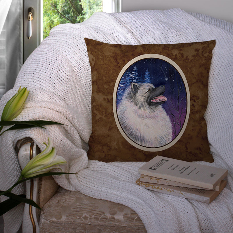 Coussin décoratif intérieur / extérieur Starry Night Keeshond