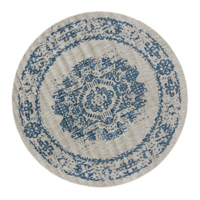 Cowell Oriental Blue/Gray Indoor/Outdoor Area Rug