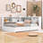 Full Size Metal Daybed with Twin Trundle, Storage, and USB Ports-1473659998