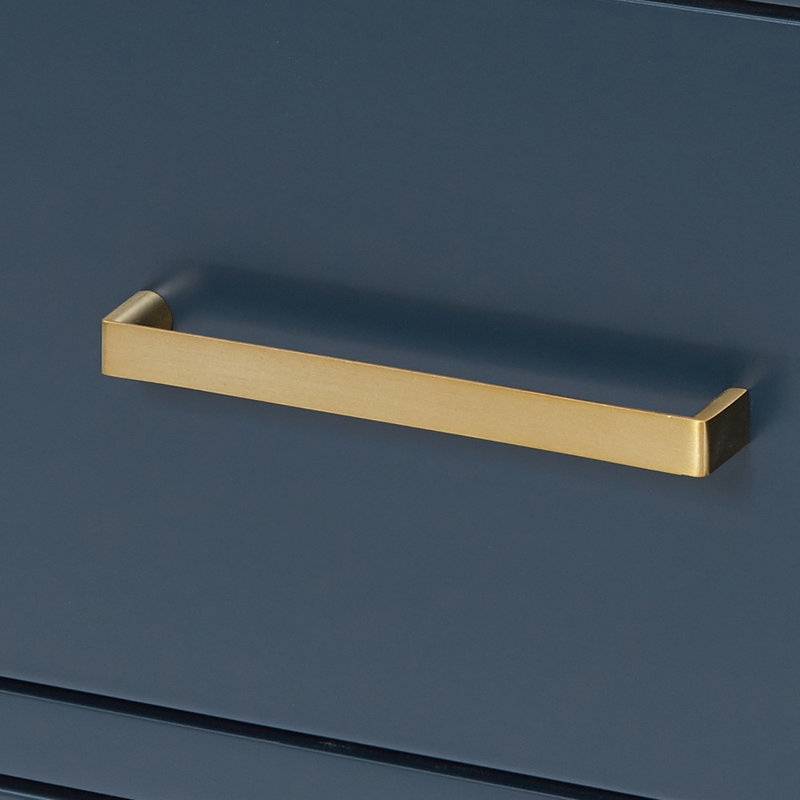 73'' W Double Vanity, Midnight Blue, Satin Brass, 61"