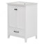 Meuble-lavabo 24 po avec évier, meuble-lavabo avec tiroir et portes, bois et panneau de fibres à densité moyenne, blanc