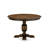 5 Piece Kitchen Table & Chairs Set Includes a Round Dining Room Table with Pedestal and 4 Dahlia Linen Fabric Parsons Dining Chairs, Distressed Jacobean-93085631