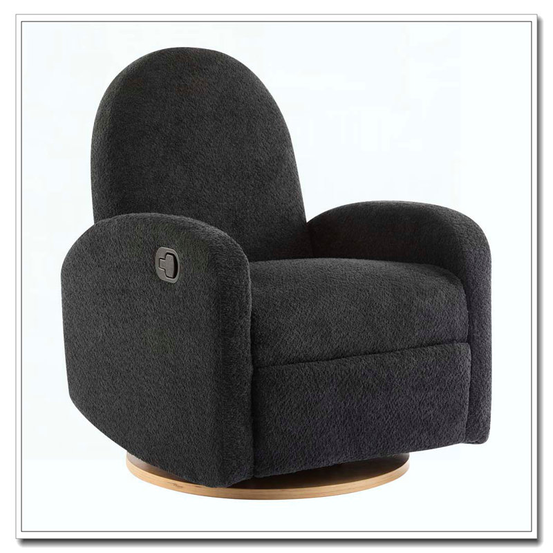 360 Swivel and Glider Recliner Chair, Black