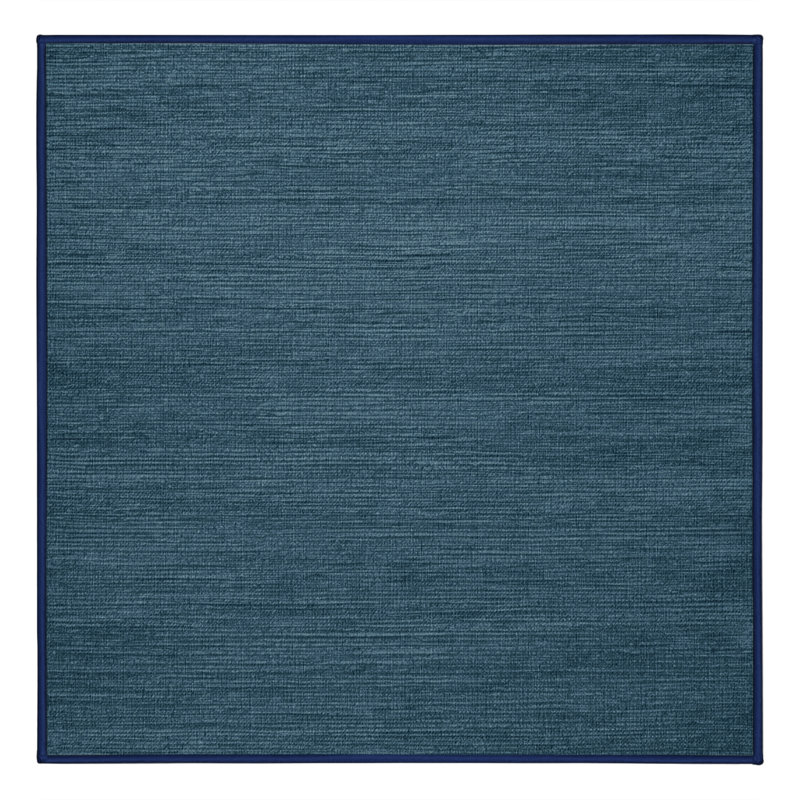Machine Washable Solid Gray Area Rug, Square 8'