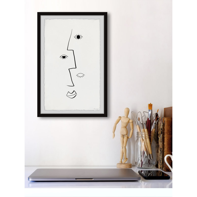 Regarder les yeux - Peinture encadrée, H 24 po x l 16 po x P 1,5 po