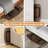 Folding Coffee Table Rustic Small Coffee Table Farmhouse Portable Table No Assembly Required-599889131-599889130