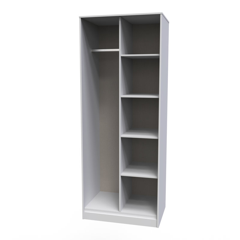 Baturhan Manufactured Wood Wardrobe, Graphite/Grey