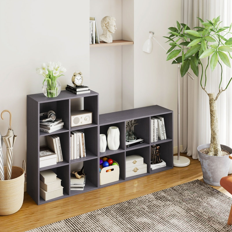 61.5 cm W Display Cabinet China Cabinet, Grey