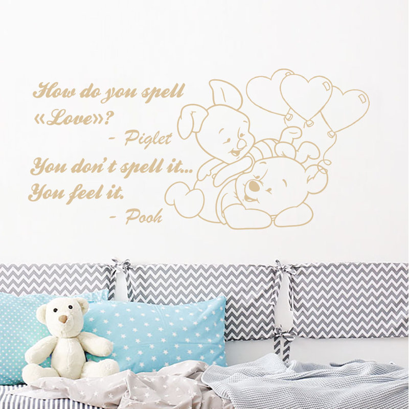 Adhésif décoratif Winnie l'Ourson, Beige