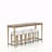 Frosted Glass Console Table With 3 Stools