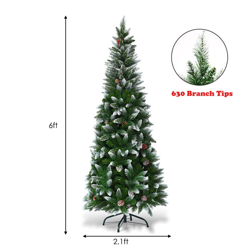 Arbre de Noël artificiel pin vert, 6'