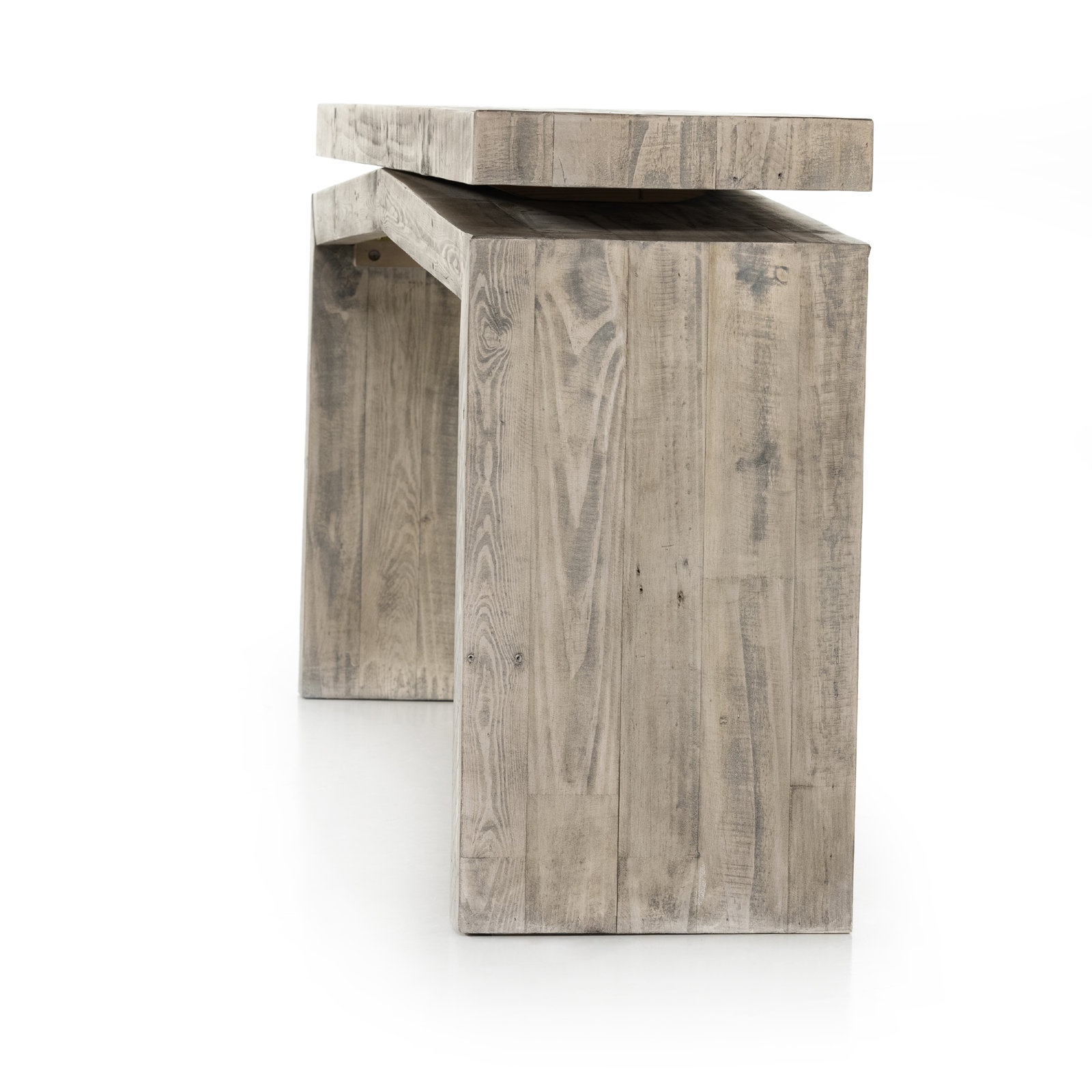Henn Solid Wood Console Table, Weathered Wheat, 30.75" H x 60" W x 15" D