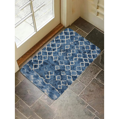 Tapis pour salle de bain Diamond Lattice Grid, 16 L x 24 W