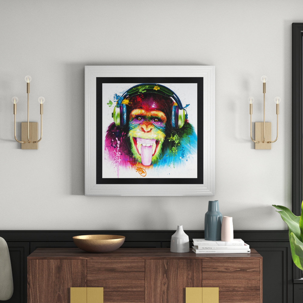'Monkey HD' Framed Graphic Art Print