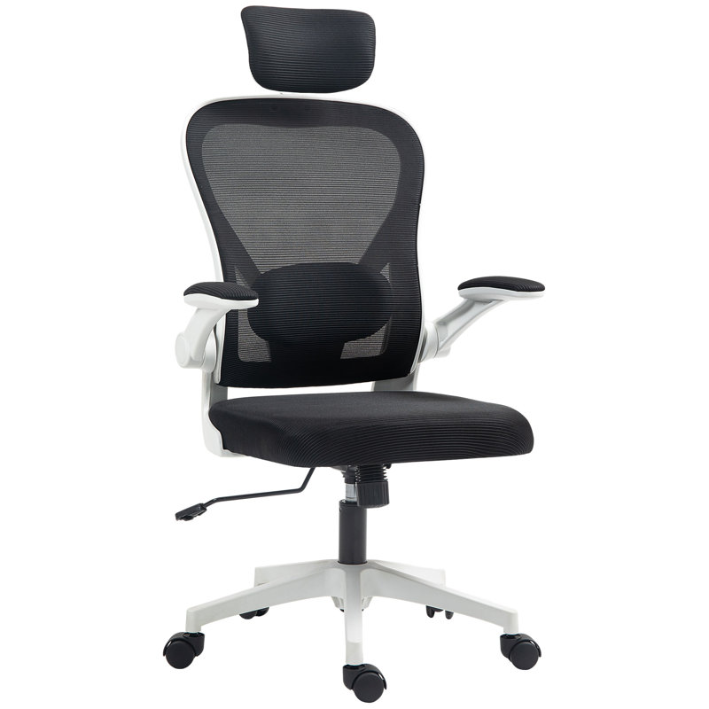Karola Mesh Office Chair with Headrest, Black