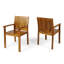 Ensemble de salle à manger d'extérieur en bois d'acacia 7 pièces, 6 chaises modernes avec 1 table pour la pelouse, la cour, la terrasse du jardin, le bord de la piscine