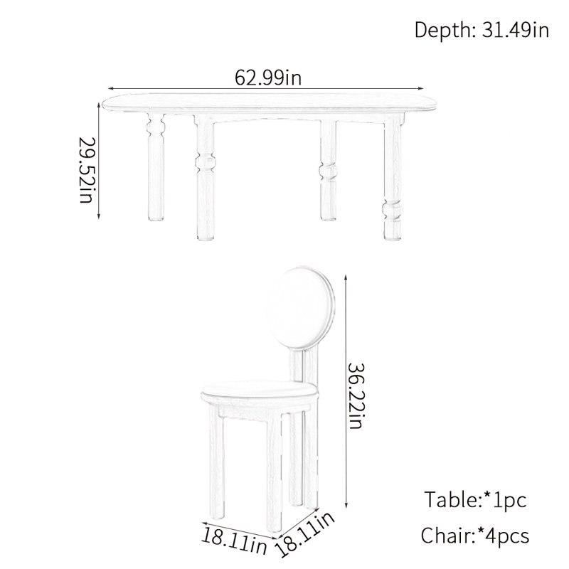 Cesar, 29.52"H x 62.99"L x 31.49"W