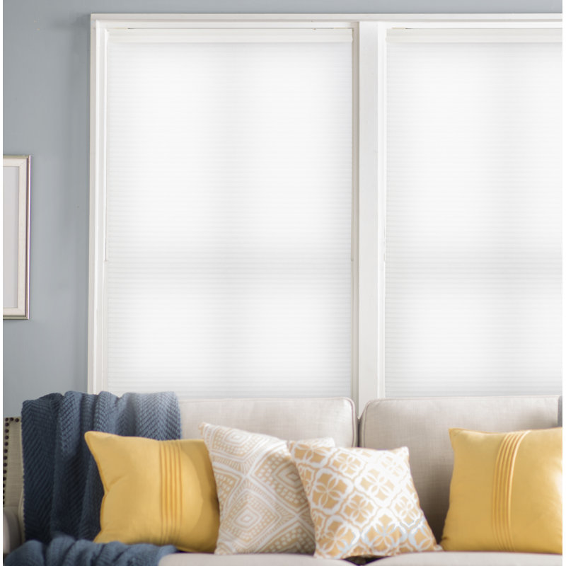 Store alvéolaire semi-diaphane de haut en bas et de bas en haut Wayfair Basics®, l 23 po x L 64 po, Blanc