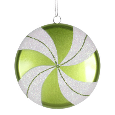 6" Flat Swirl Candy Ornament