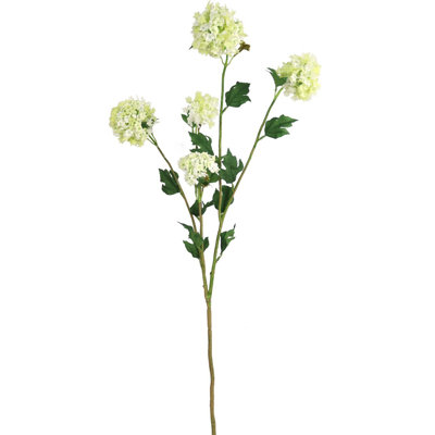 Ensemble de 2: sprays de branches de boule de neige en soie vert crème