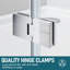 Porte de douche sans cadre l 45 po x H 72 po, porte de baignoire pivotante avec verre trempé transparent 1/4 po, chrome