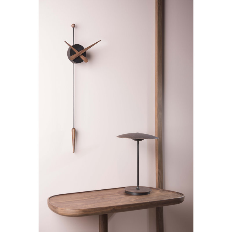 Analog Wall Clock, Black Walnut