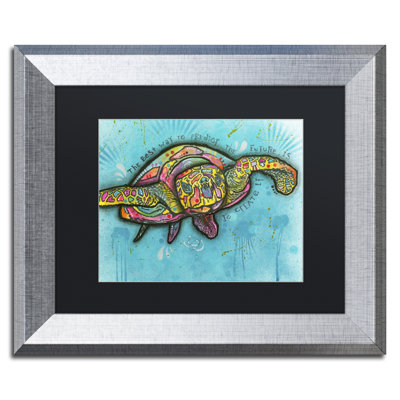 « Turtle »-impression d’art graphique sur toile encadrée