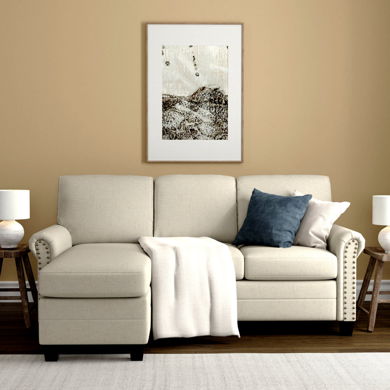 Canapé modulaire réversible de 75,5 po Annmaria, Polyester beige