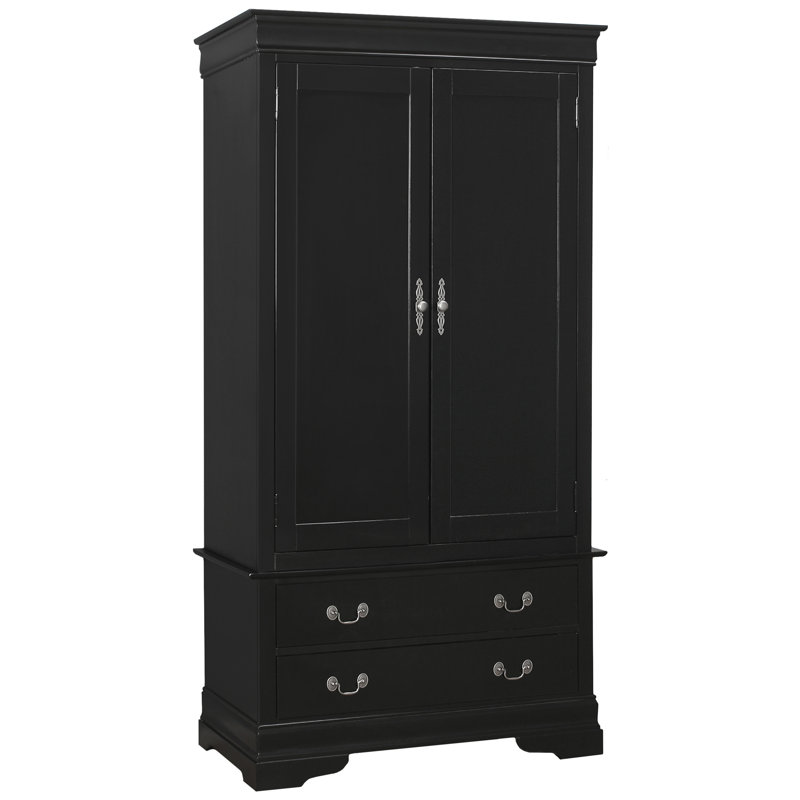 Armoire traditionnelle noire élégante, Noir