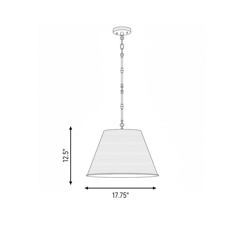 Luminaire suspendu à intensité réglable Presley, Laiton chaleureux, H 12,75 po x l 18,25 po x P 18,25 po