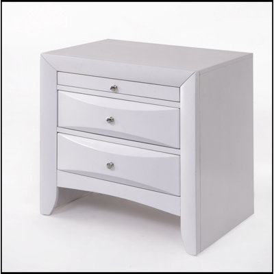 White Finish Nightstand
