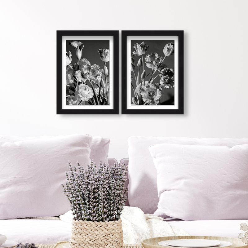 Botanique Noir Set Set by Oliver Gal, 16.5" H x 11.5" W, Black Shadowbox