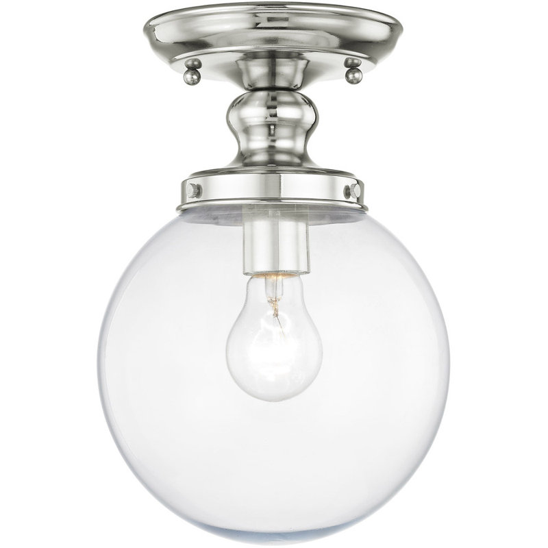 Pevely Glass Semi Flush Mount