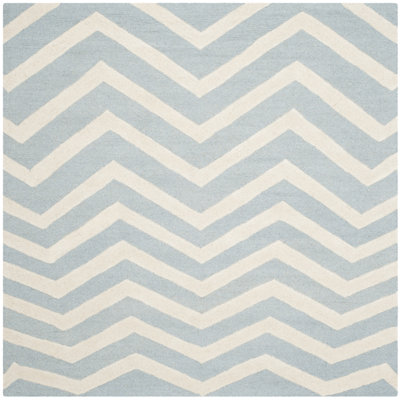 Tapis à chevrons en laine touffeté à la main Sanyla