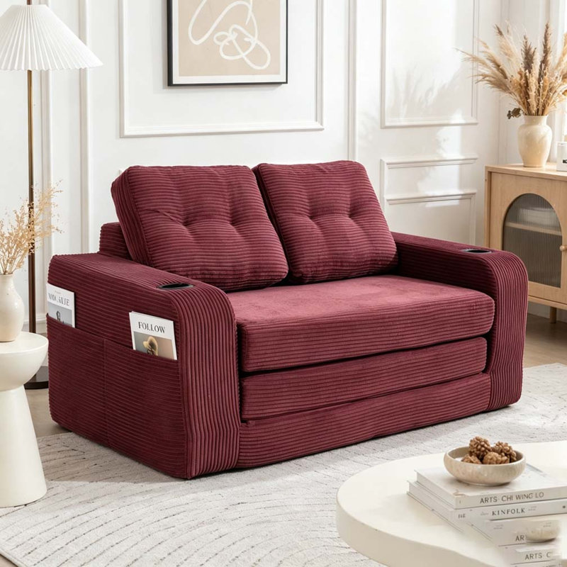 Canapé convertible, WINE RED