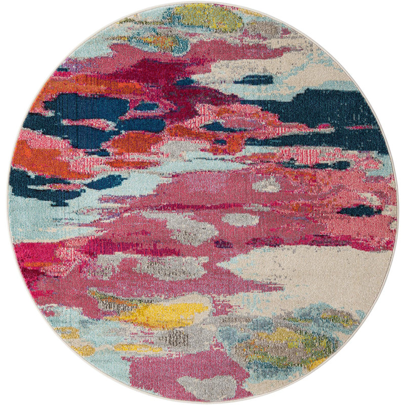 Estelle Abstract Indoor Rug, Round 4'1" 