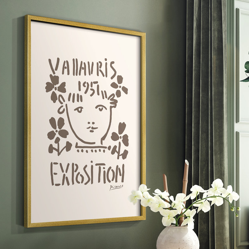 Matisse CCXVII Framed Print - Solid Wood, Gold, 28" H x 22" W