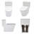 Ceramic One-Piece Toilet, Suitable For Bathrooms, 12-Inch Crop Height, 1.24/1.43 Gallons Per Flush, Dual Flush, Slow-Close Toilet Seat, White