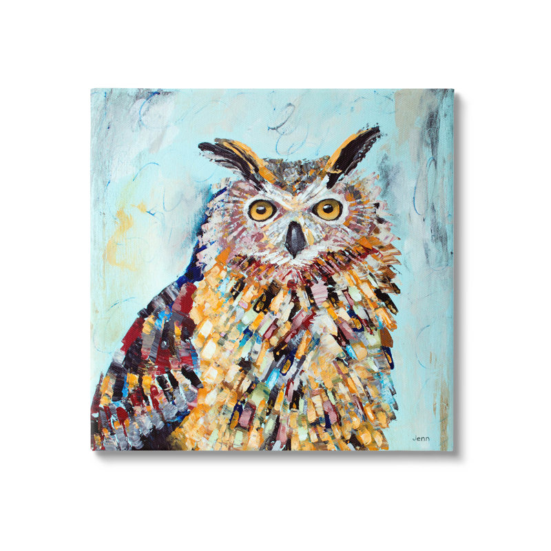 Art mural sur toile Street Style Modern Owl par Jen Seeley, H 17 po x l 17 po x P 1,5 po