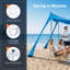 10 pi. X 10 pi Pare-soleil de plage Easy Pop Up avec protection UVF 50+ avec poteaux de stabilité au vent et sacs de sable-129412408-129412406